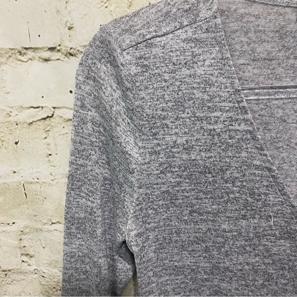 Gap Heather Gray Faux Wrap Long Sleeve Soft Knit Top - Picture 2 of 5